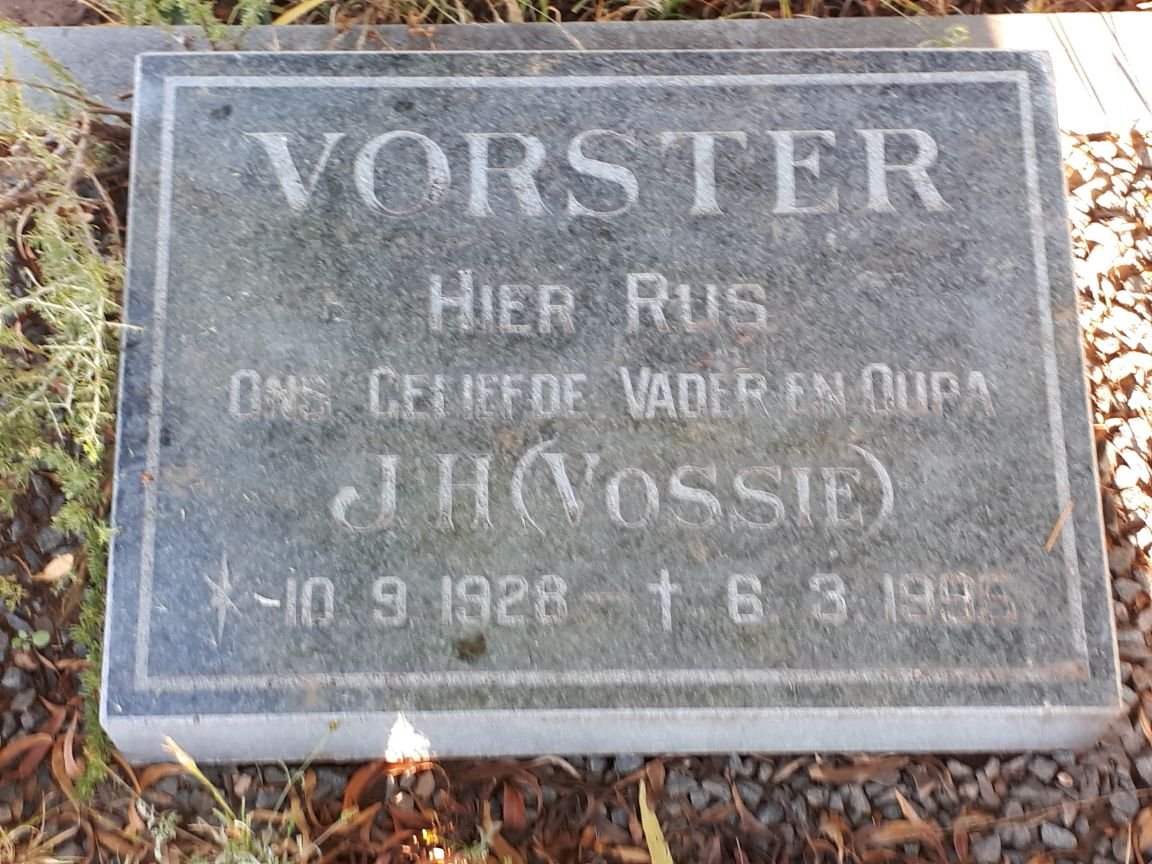 VORSTER J.H. 1928-1995