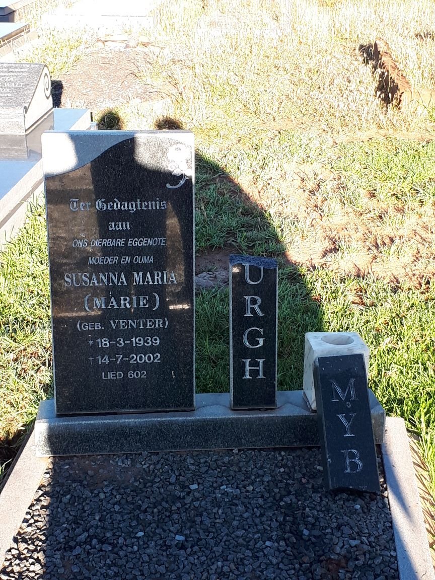 MYBURGH Susanna Maria nee VENTER 1939-2002