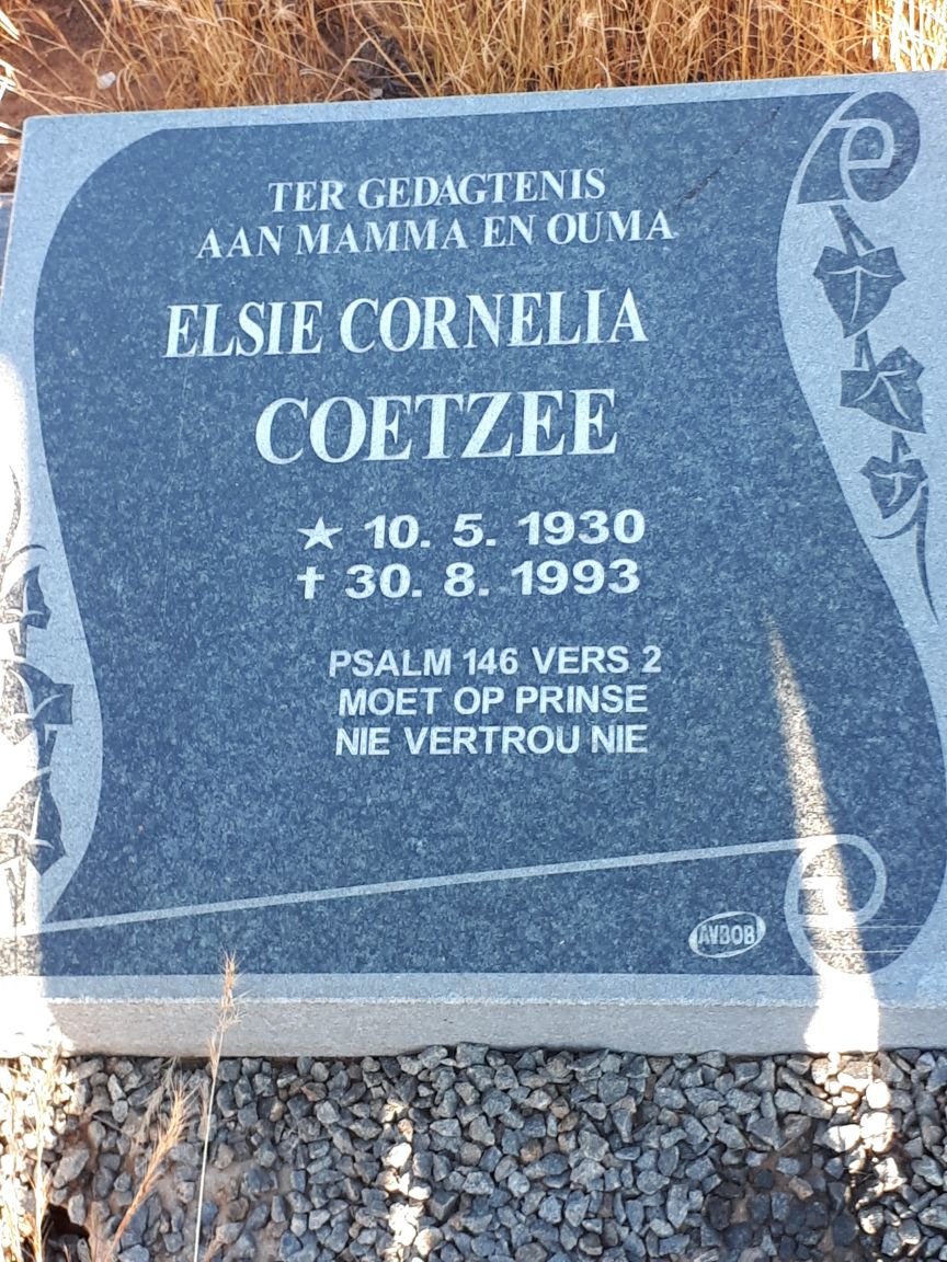 COETZEE Elsie Cornelia 1930-1993