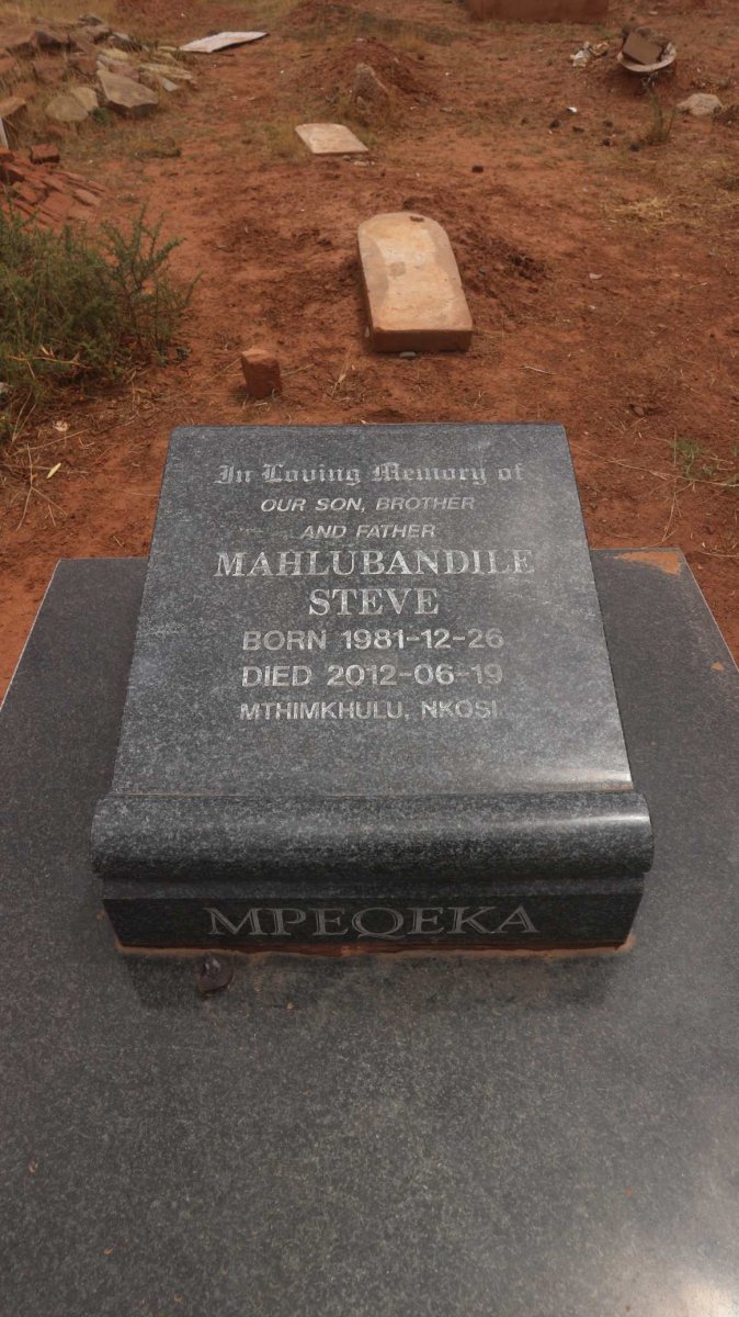 MPEQEKA Mahlubandile Steve 1981-2012