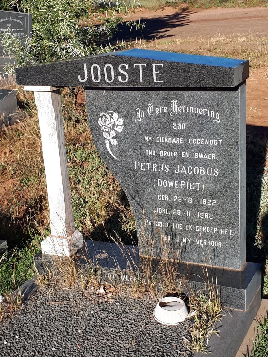 JOOSTE Petrus Jacobus 1922-1988