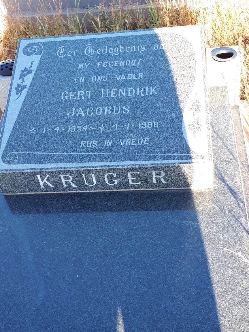 KRUGER Gert Hendrik Jacobus 1954-1998