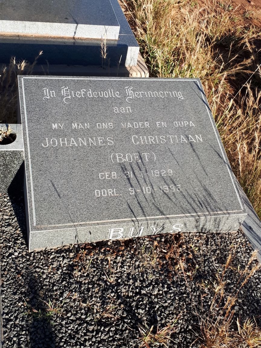 BUYS Johannes Christiaan 1929-1998