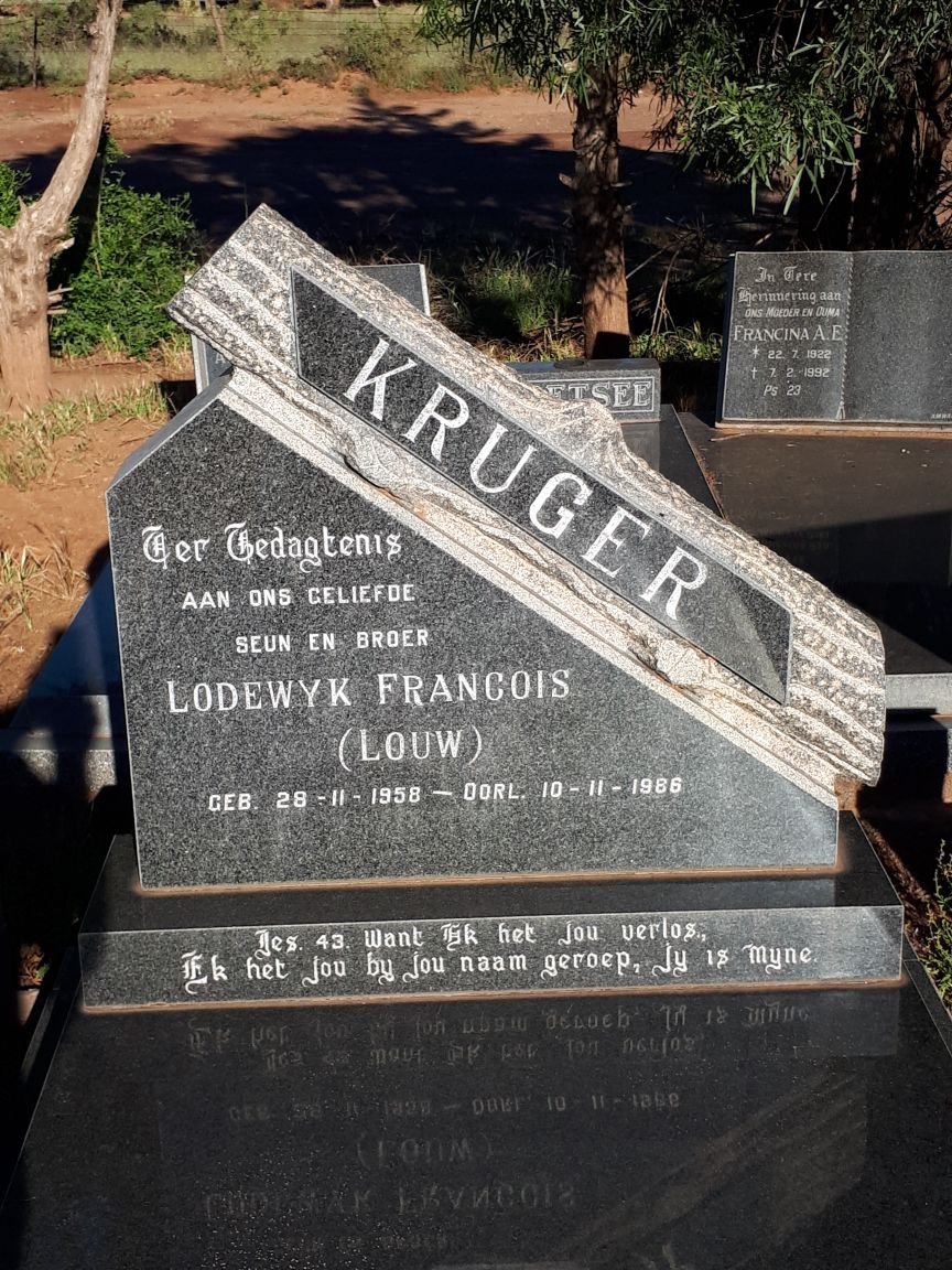 KRUGER Lodewyk Francois 1958-1986
