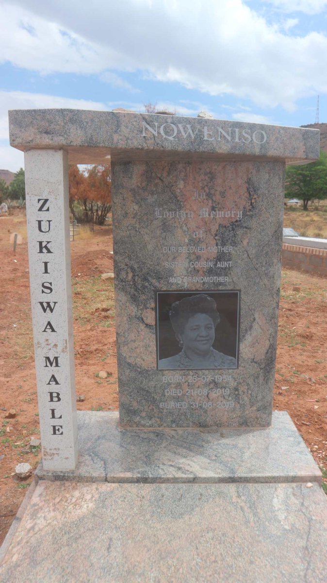 NQWENISO Zukiswa Mable 1954-2019