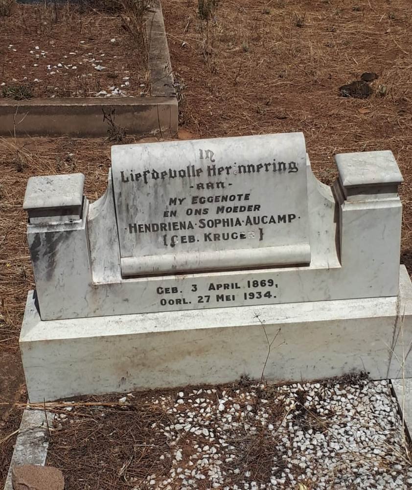 AUCAMP Hendriena Sophia nee KRUGER 1869-1934