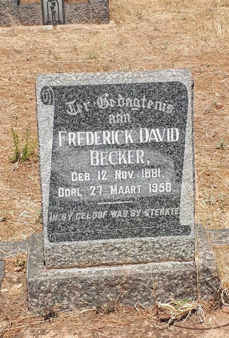 BECKER Frederick David 1881-1958
