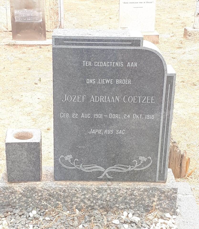 COETZEE Jozef Adriaan 1901-1918