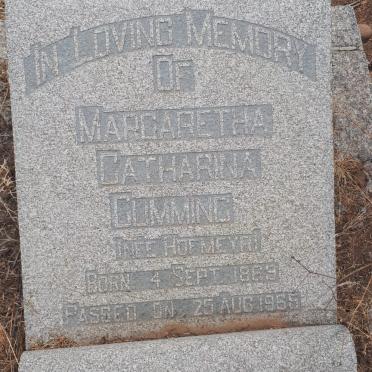CUMMING Margaretha Catharina nee HOFMEYR 1869-1965