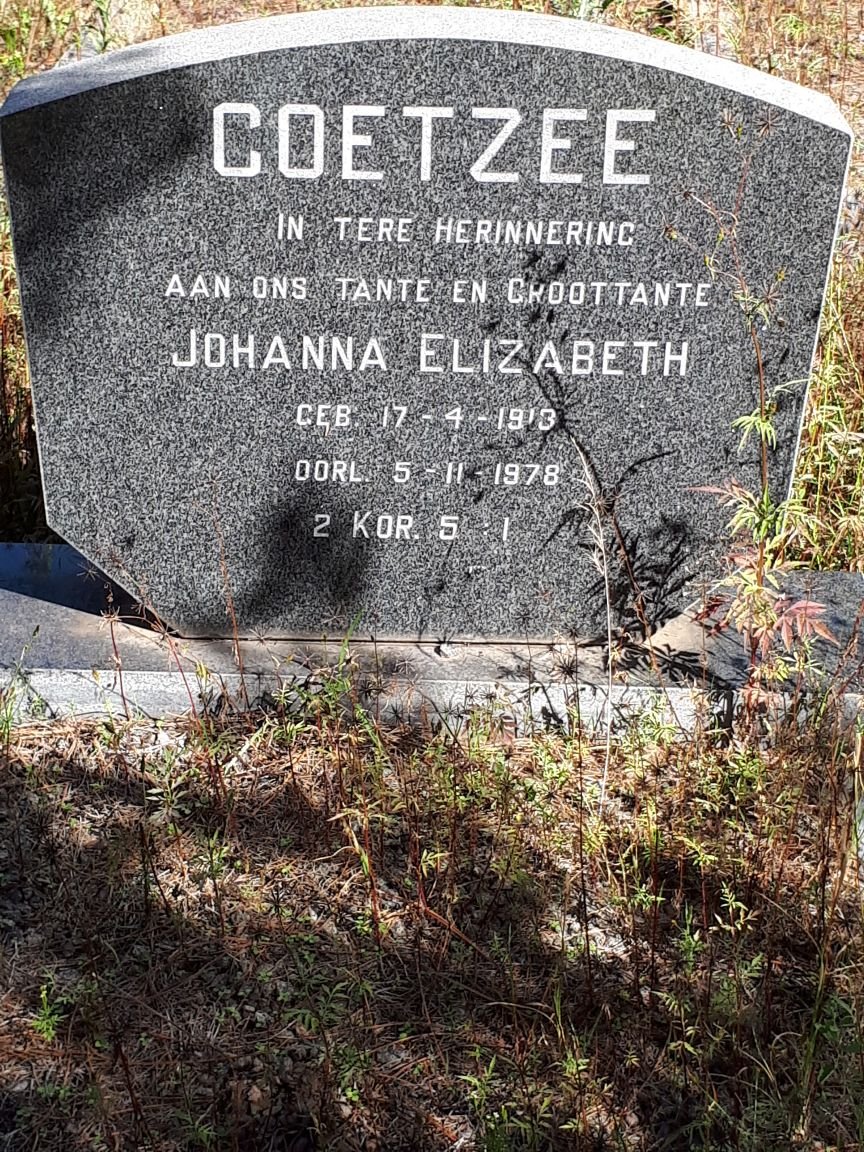 COETZEE Johanna Elizabeth 1913-1978