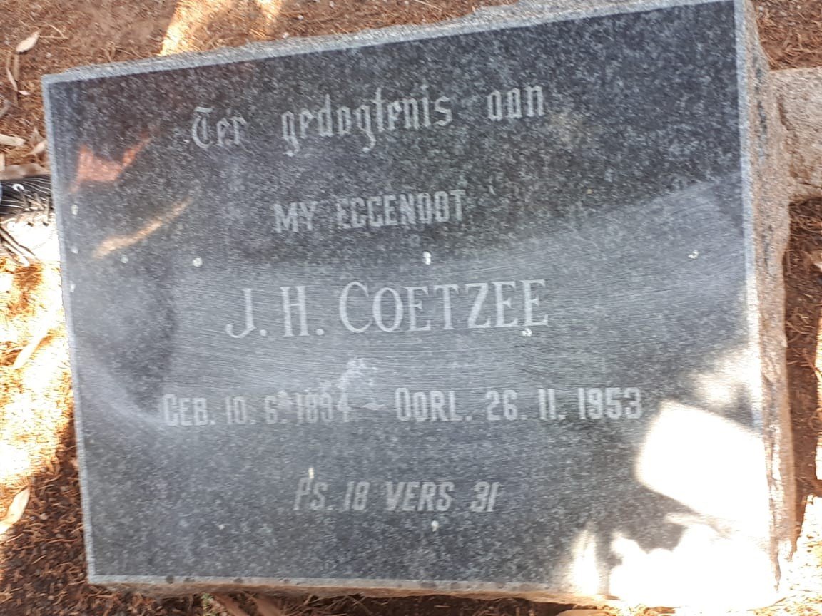 COETZEE J.H. 1894-1953