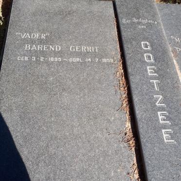 COETZEE Barend Gerrit 1895-1959