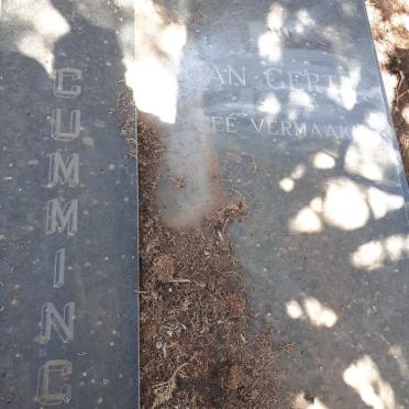 CUMMING John Forbes 1901-1980 &amp; Joan Gerty VERMAAK