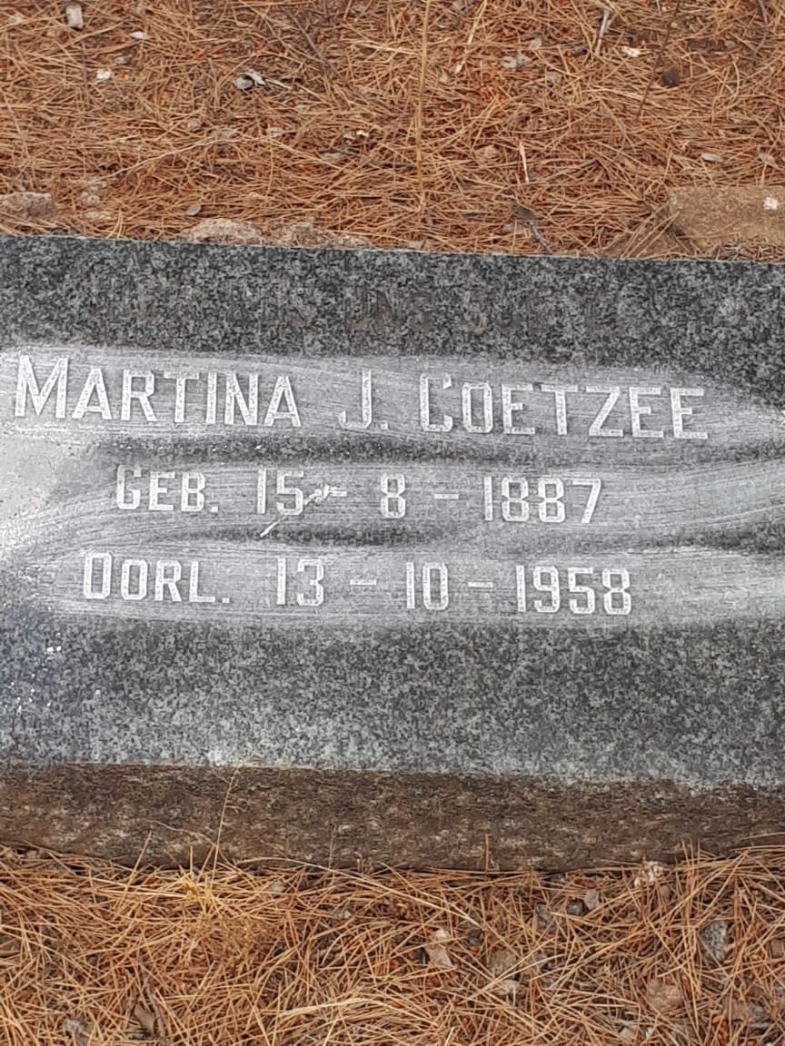 COETZEE Martina J. 1887-1958