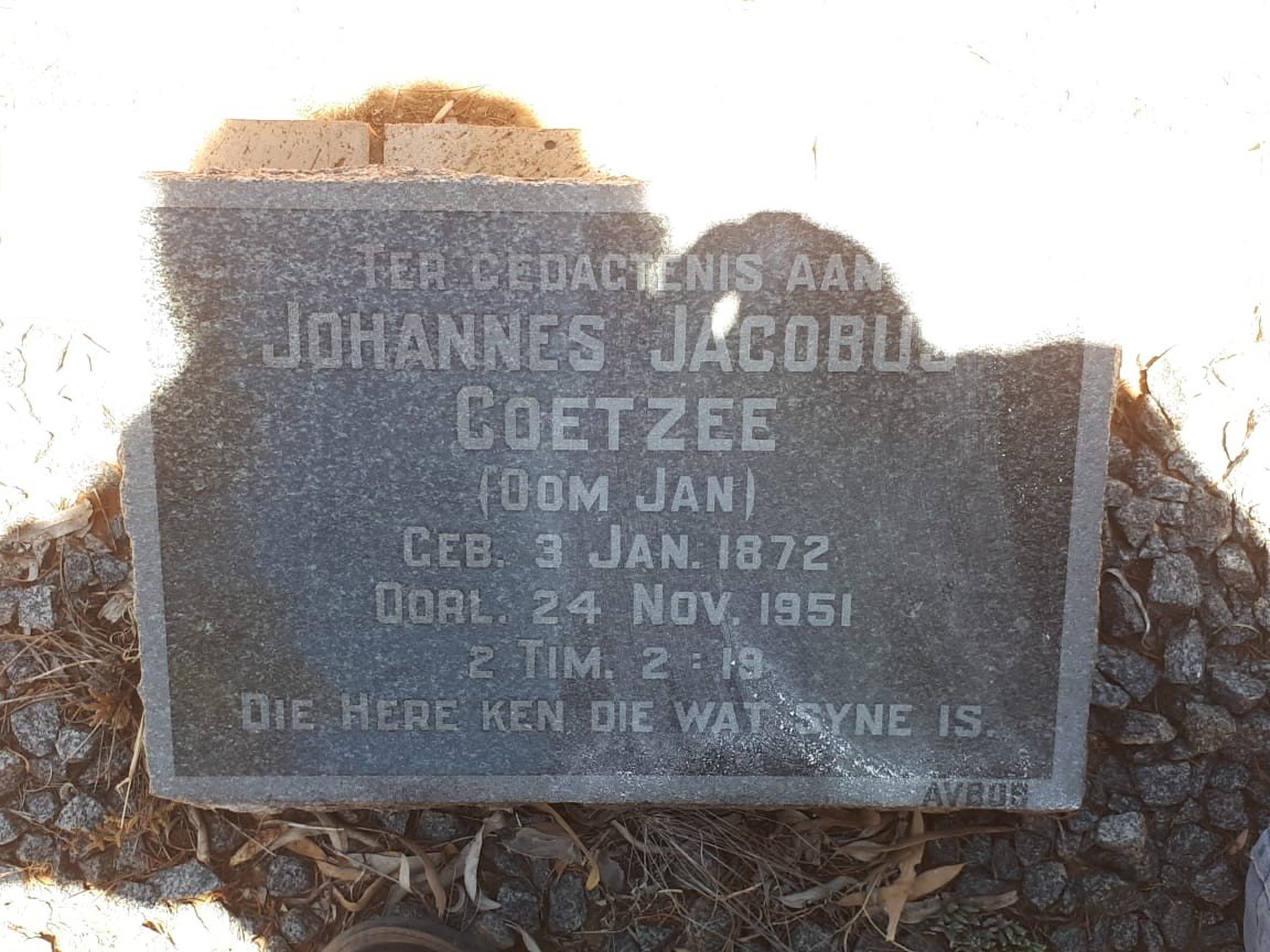 COETZEE Johannes Jacobus 1872-1951