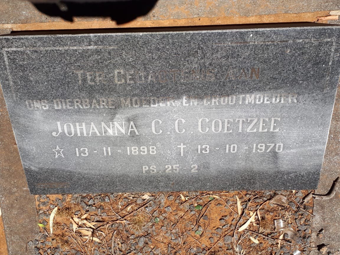 COETZEE Johanna C.C. 1898-1970