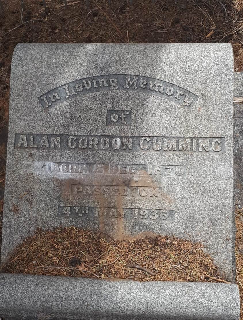 CUMMING Alan Gordon 1870-1936