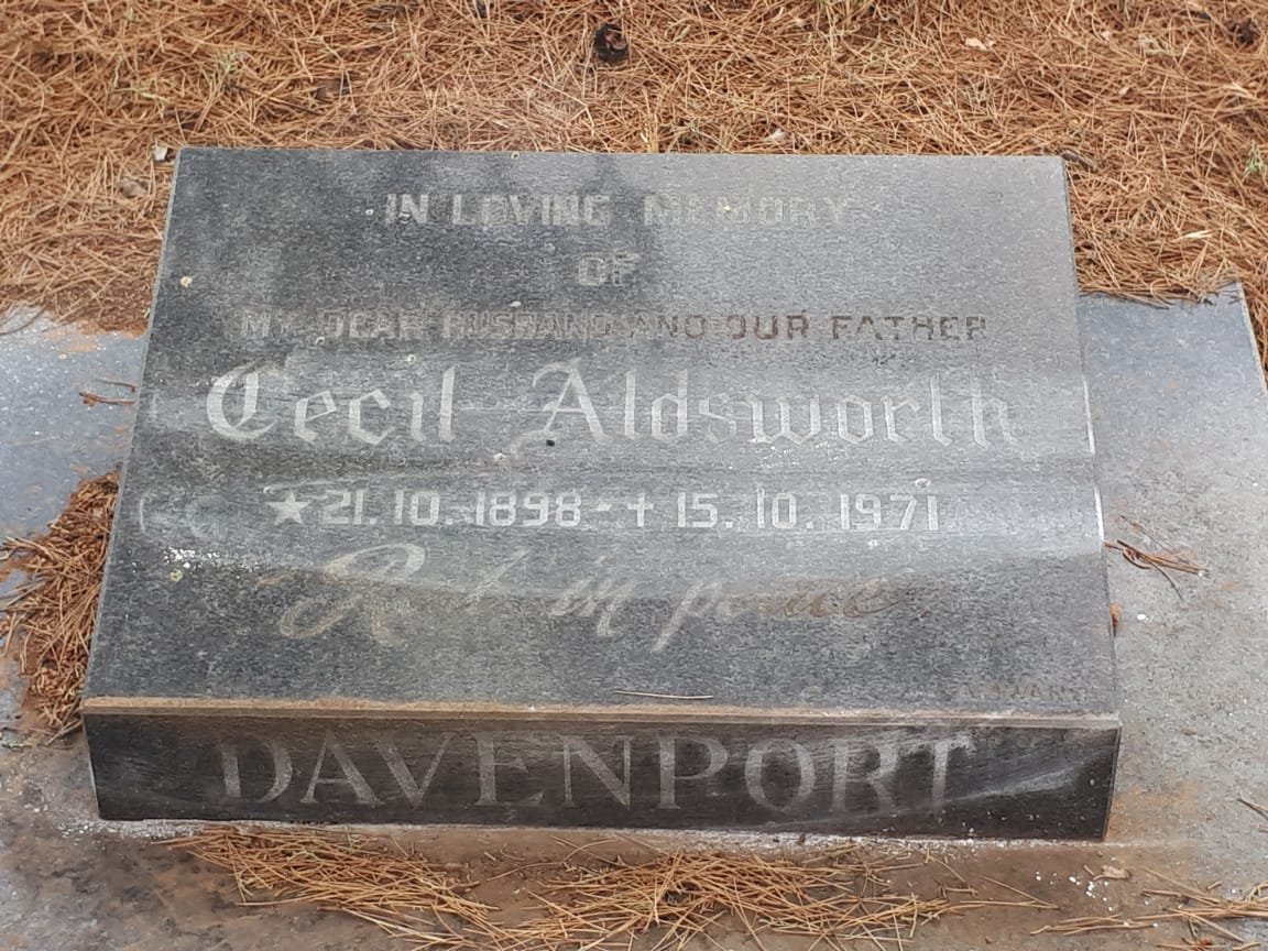 DAVENPORT Cecil Aldsworth 1898-1971