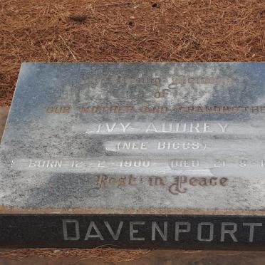 DAVENPORT Ivy Audrey nee BIGGS 1900-1997