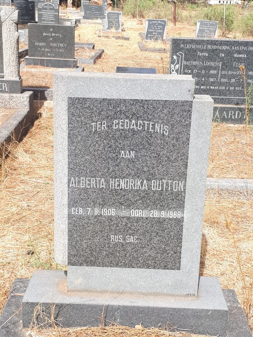 DUTTON Alberta Hendrika 1906-1968