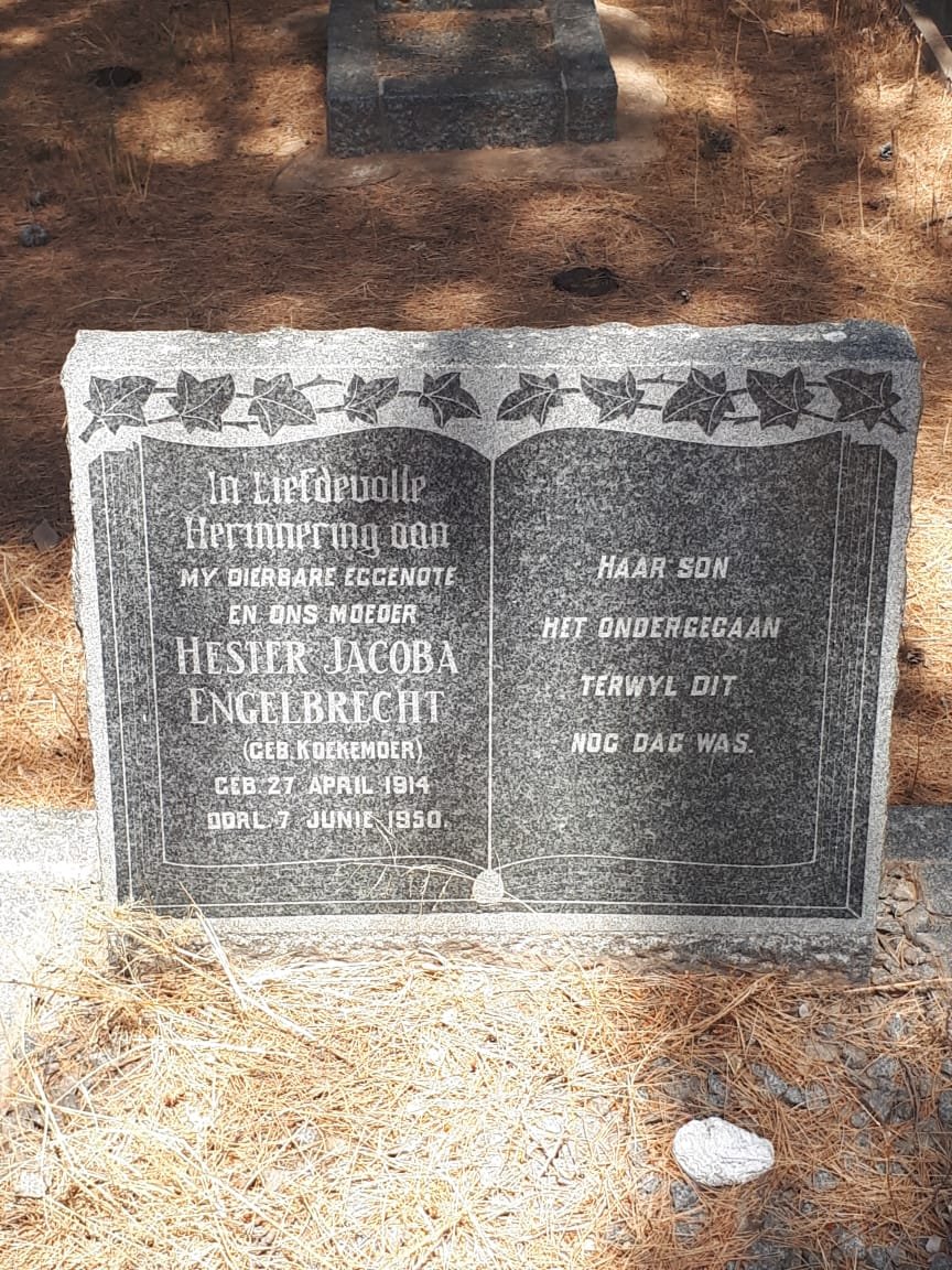 ENGELBRECHT Hester Jacoba nee KOEKEMOER 1914-1950