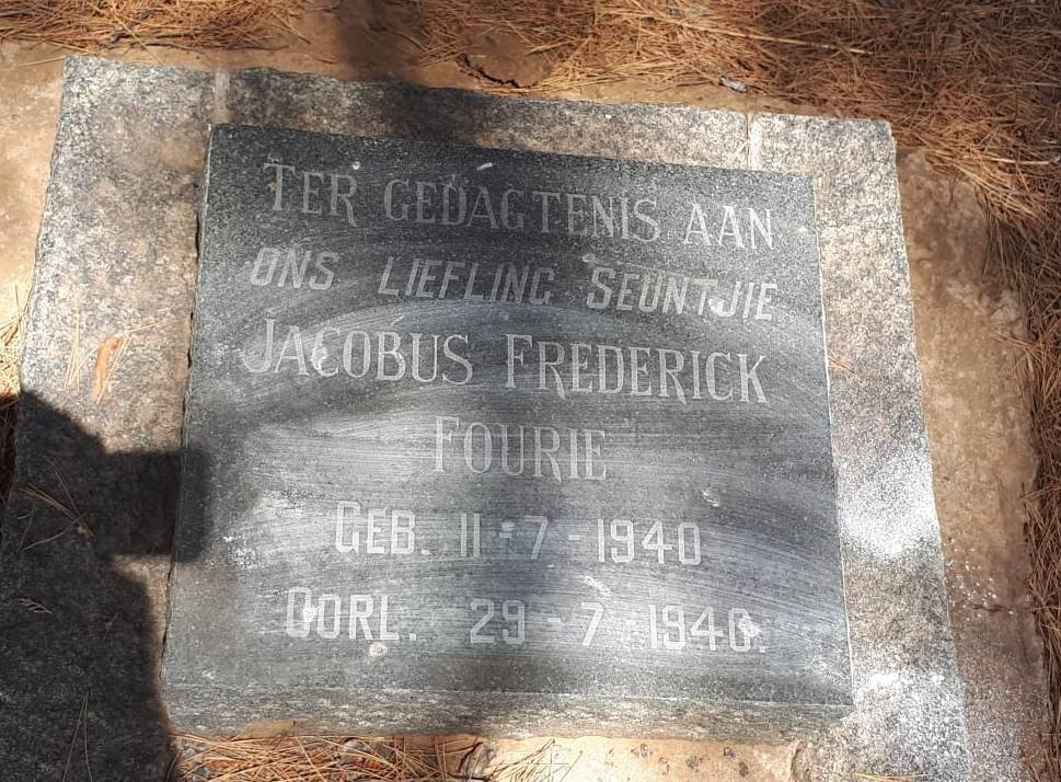 FOURIE Jacobus Frederick 1940-1940