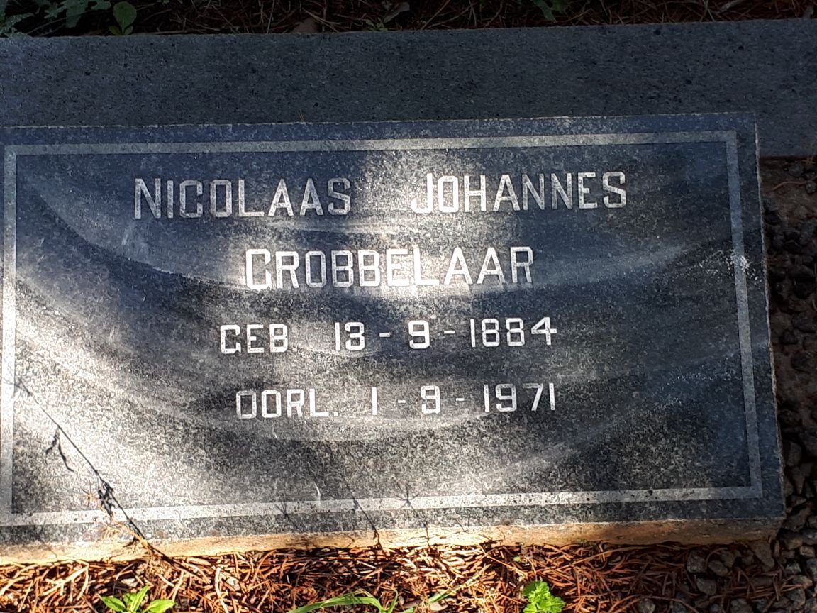 GROBBELAAR Nicolaas Johannes 1884-1971