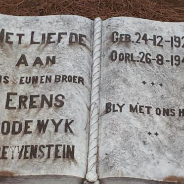 GREYVENSTEIN Erens Lodewyk 1920-1947
