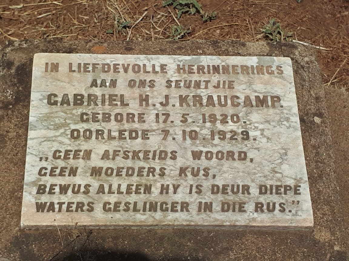 KRAUCAMP Gabriel H.J. 1920-1929