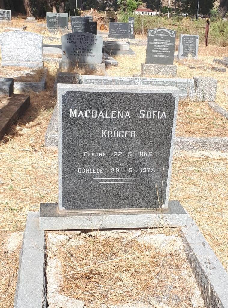 KRUGER Magdalena Sofia 1886-1977
