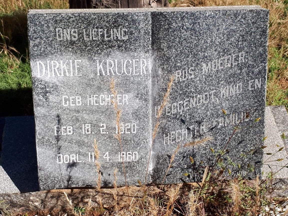 KRUGER Dirkie nee HECHTER 1920-1960