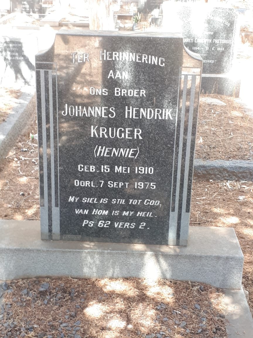 KRUGER Johannes Hendrik 1910-1975