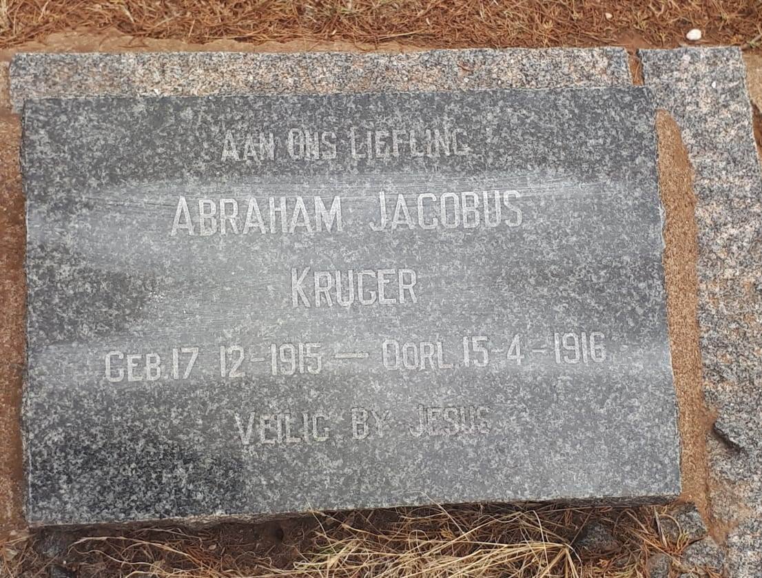 KRUGER Abraham Jacobus 1915-1916