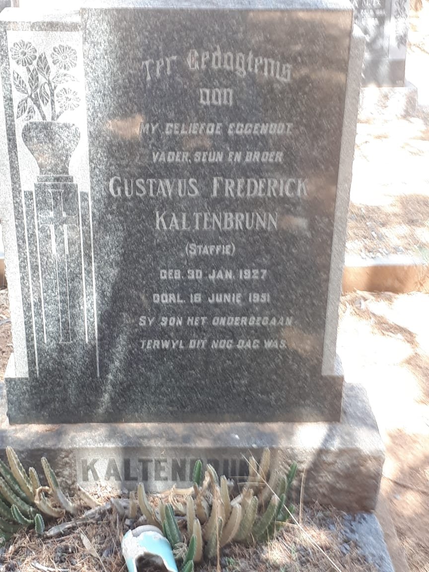 KALTENBRUNN Gustavus Frederick 1927-1951