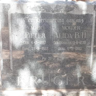 KRUGER Pieter 1867-1952 &amp; Alida B.H. KRUGER 1870-1959