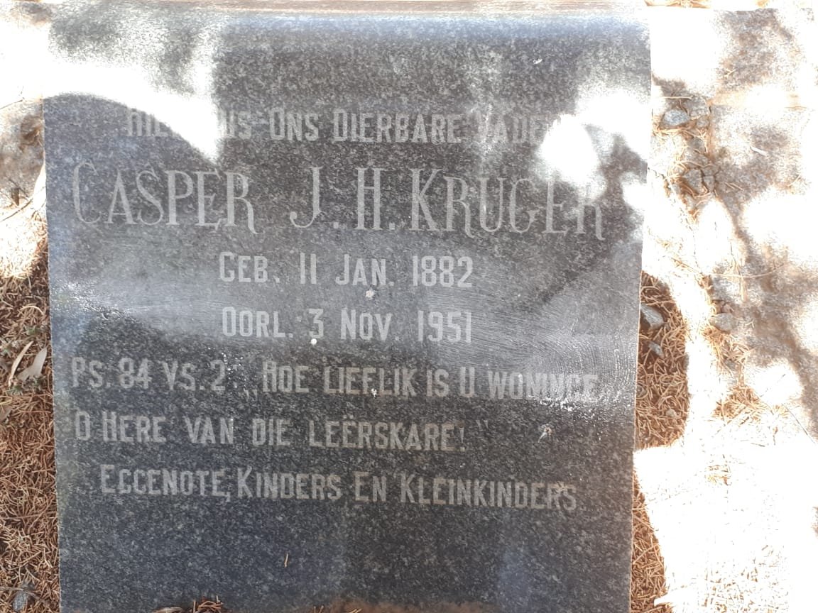 KRUGER Casper J.H. 1882-1951