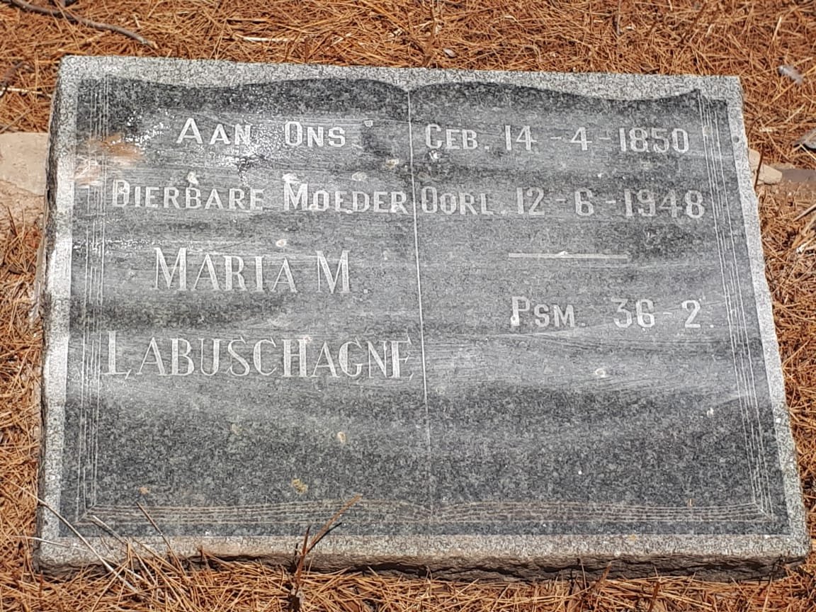 LABUSCHAGNE Maria M. 1850-1948