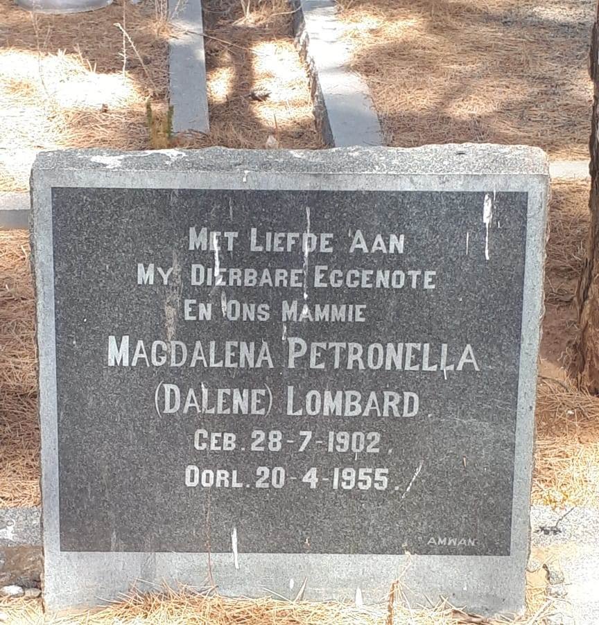 LOMBARD Magdalena Petronella 1902-1955