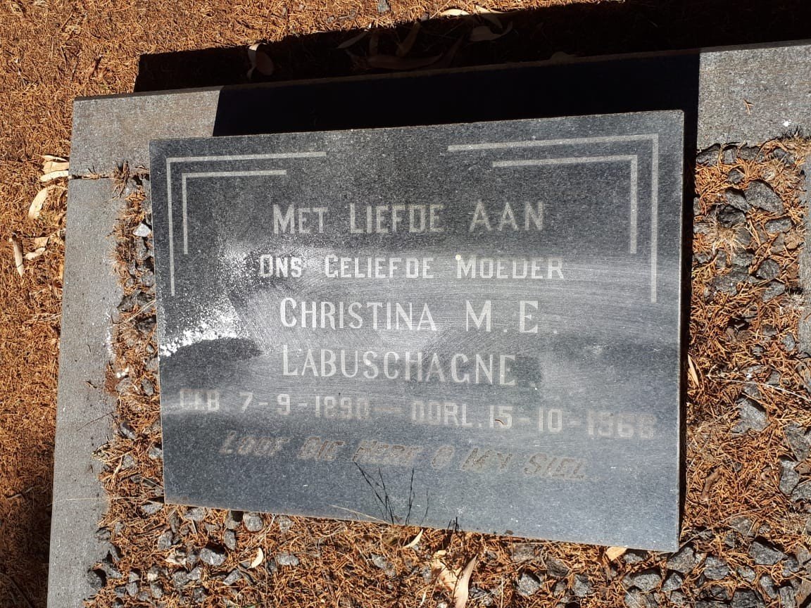 LABUSCHAGNE Christina M.E. 1890-1966