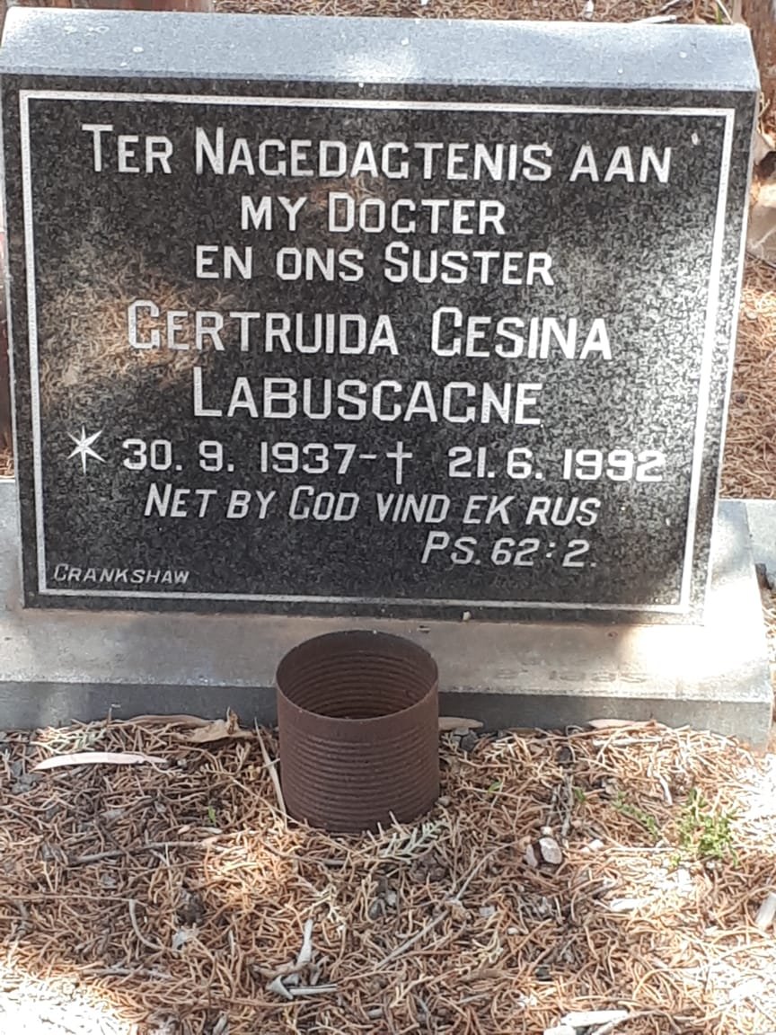 LABUSCAGNE Gertruida Gesina 1937-1992