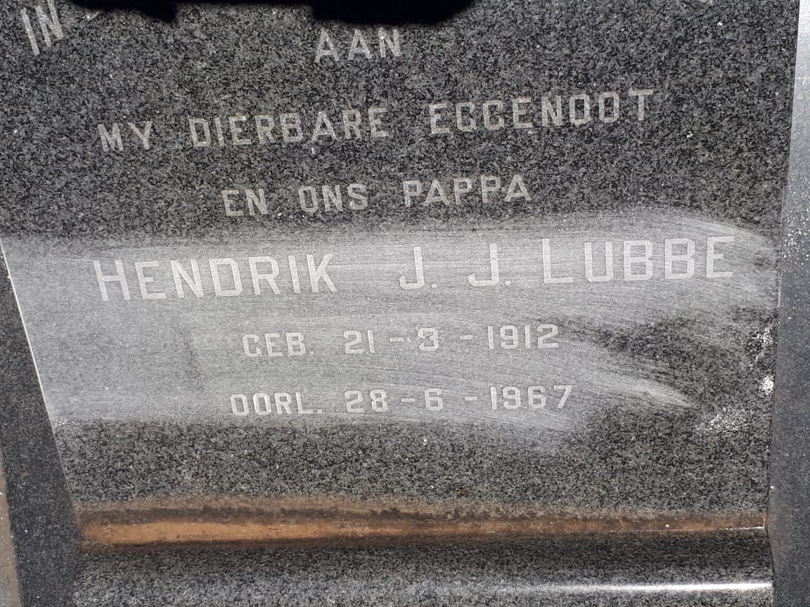 LUBBE Hendrik J.J. 1912-1967