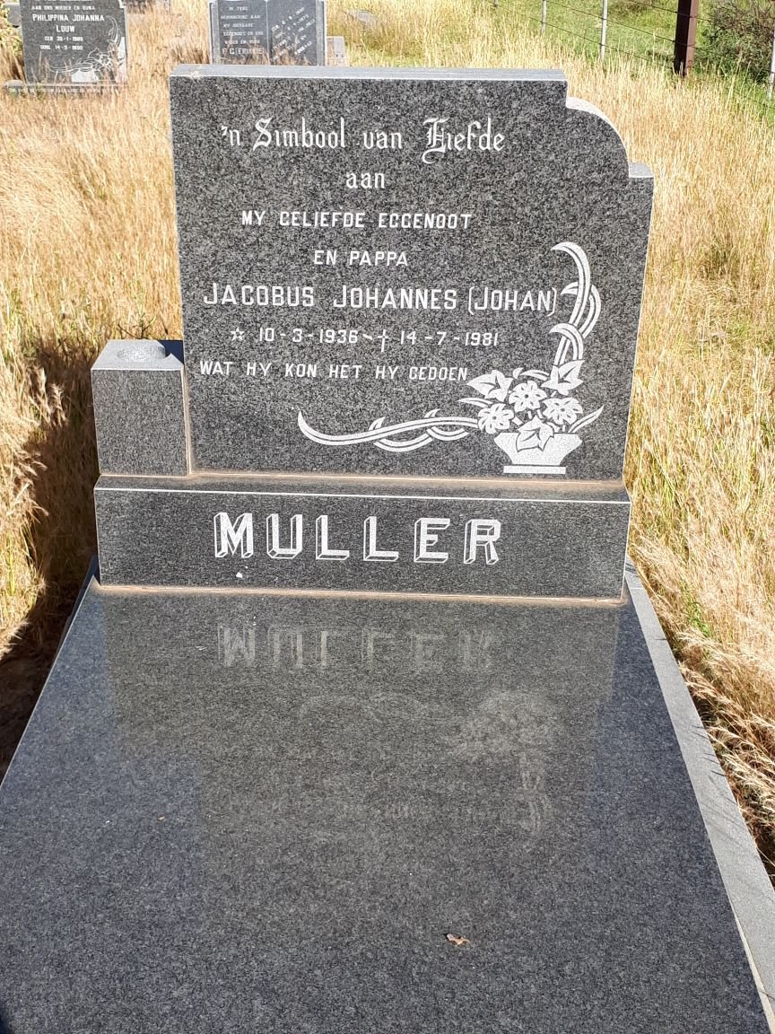 MULLER Jacobus Johannes 1936-1981
