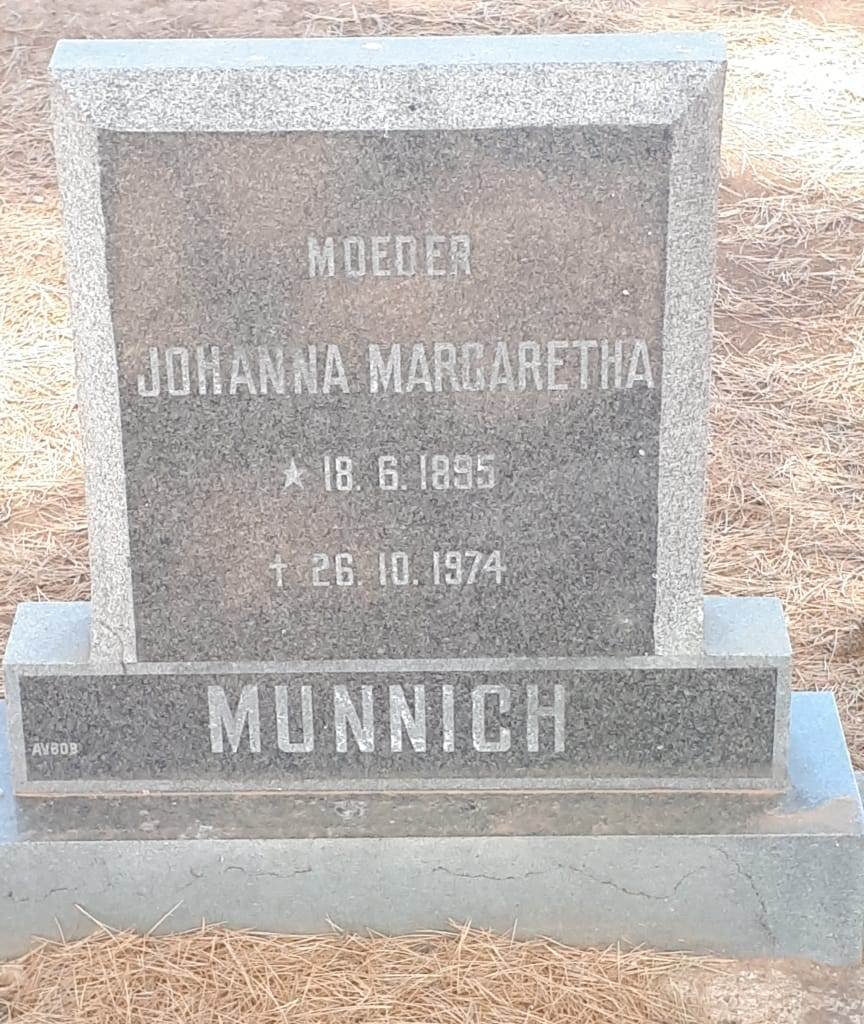 MUNNICH Johanna Margaretha 1895-1974