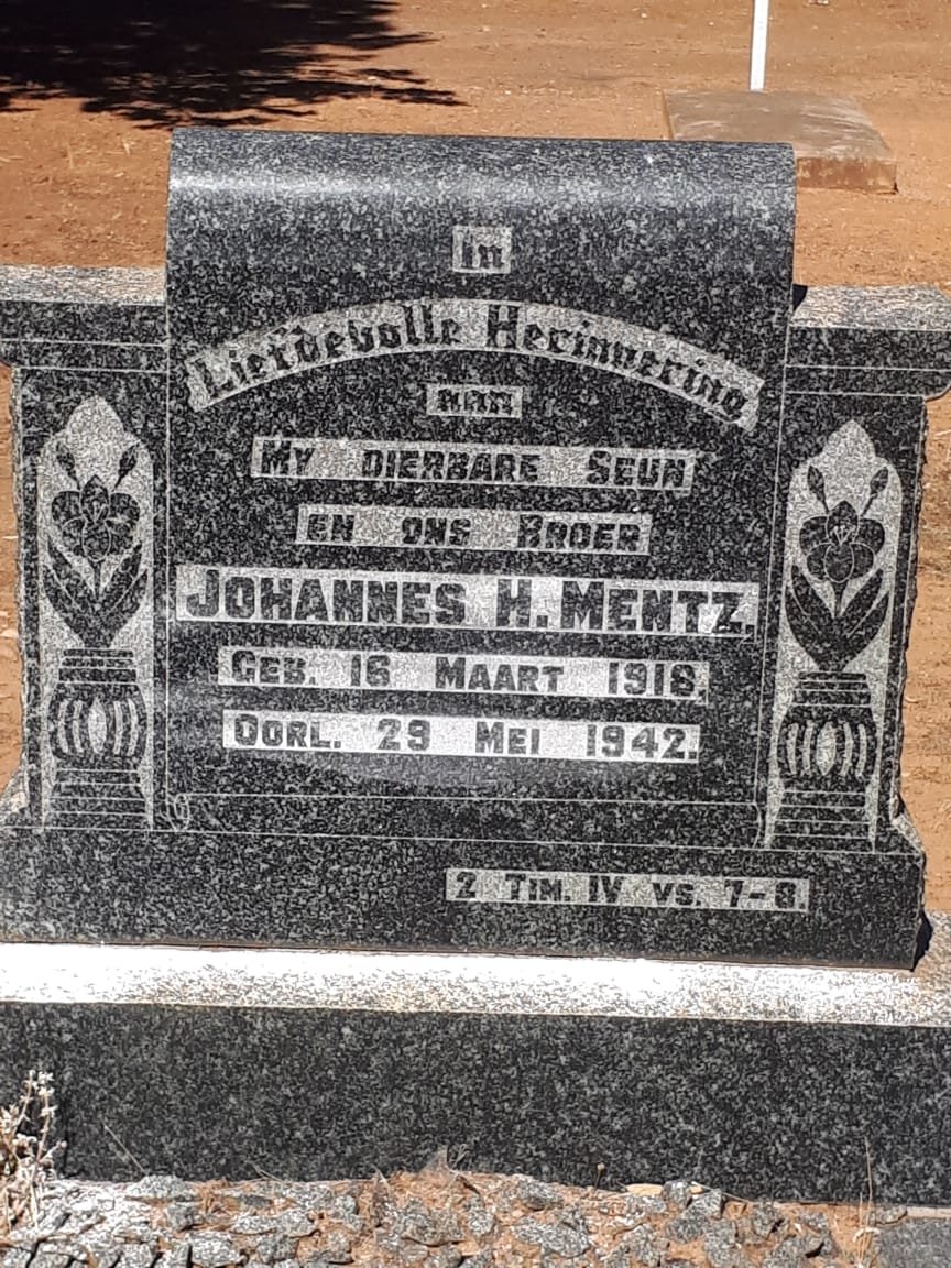 MENTZ Johannes H. 1918-1942