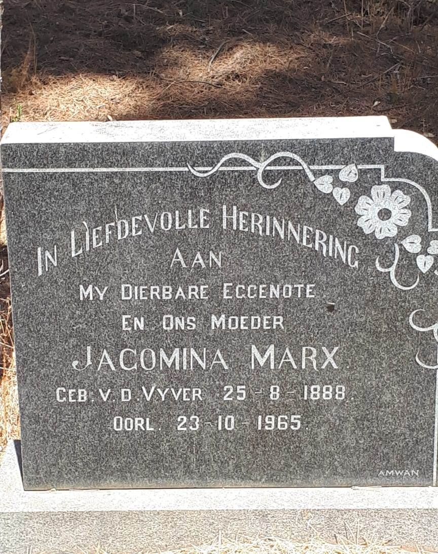 MARX Jacomina nee V.D. VYVER 1888-1965