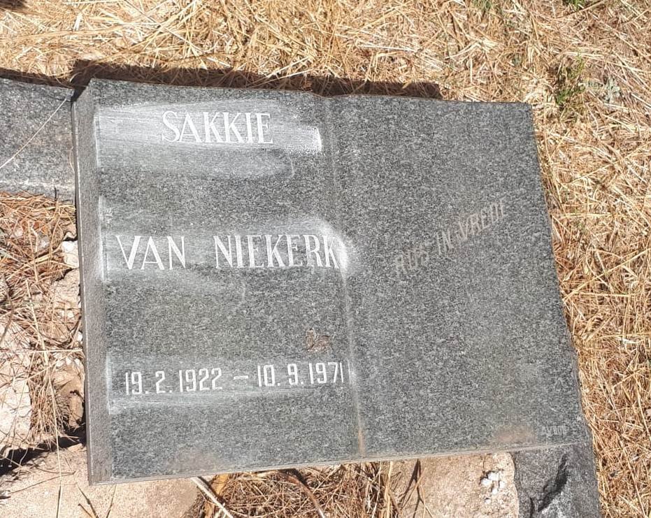 NIEKERK Sakkie, van 1922-1971