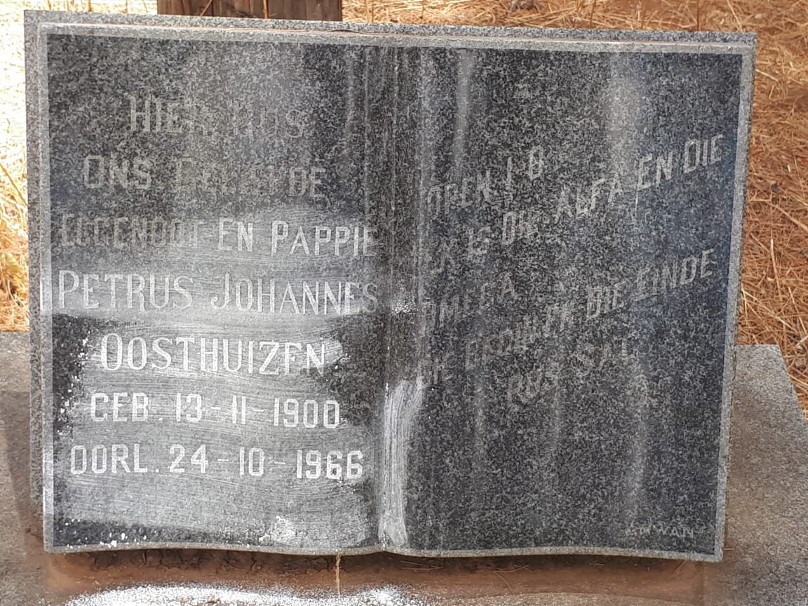 OOSTHUIZEN Petrus Johannes 1900-1966