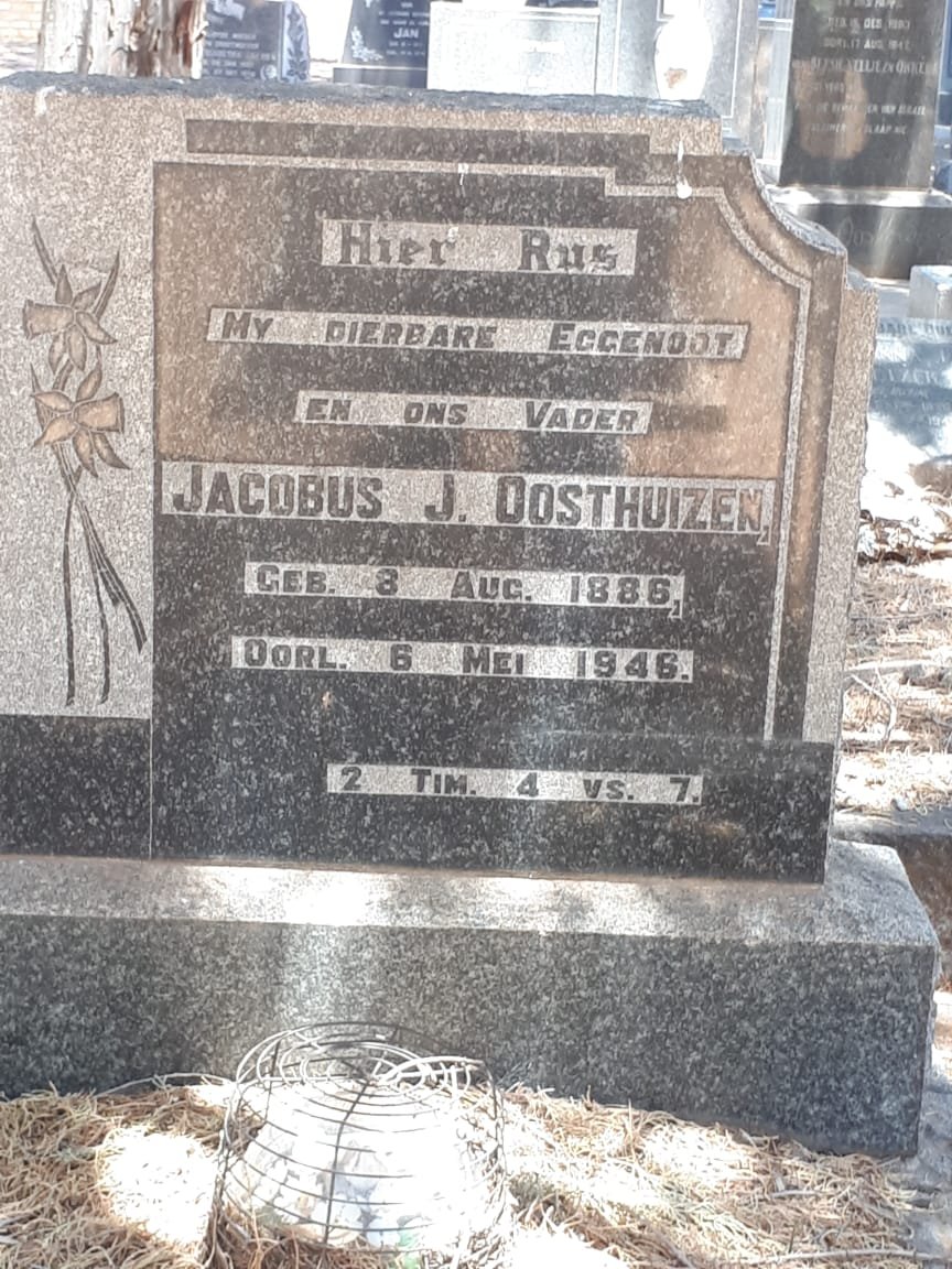 OOSTHUIZEN Jacobus J. 1886-1946