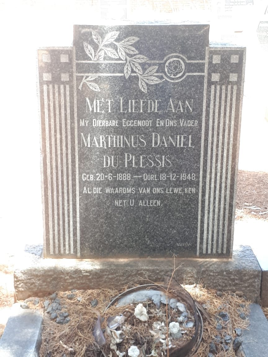 PLESSIS Marthinus Daniel, du 1888-1948