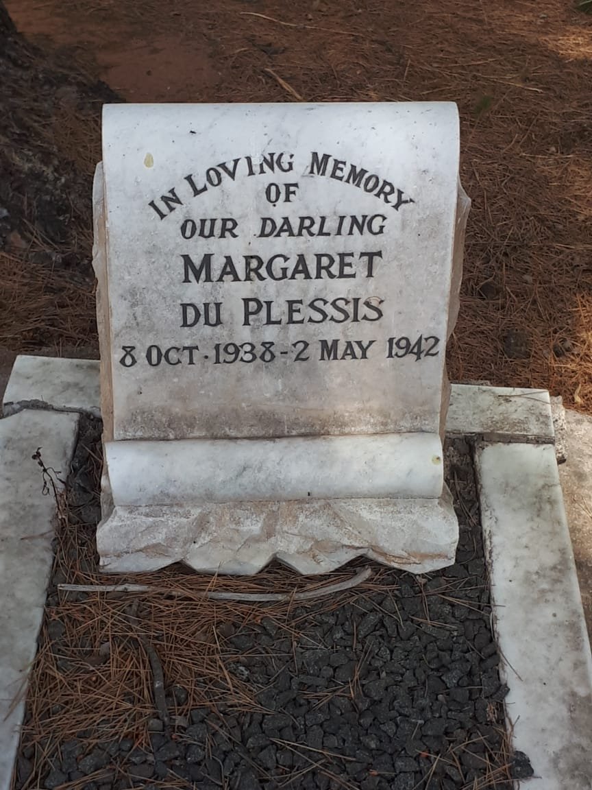 PLESSIS Margaret, du 1938-1942